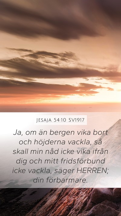 Jesaja 54:10 SV1917 Bible Verse Image