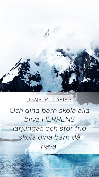 Jesaja 54:13 SV1917 Bible Verse Image