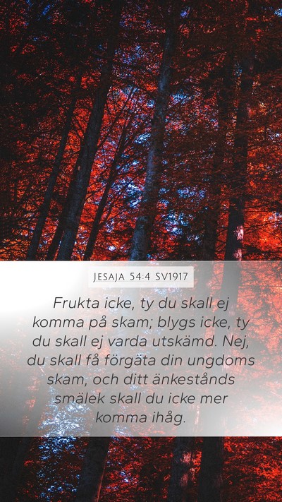 Jesaja 54:4 SV1917 Bible Verse Image
