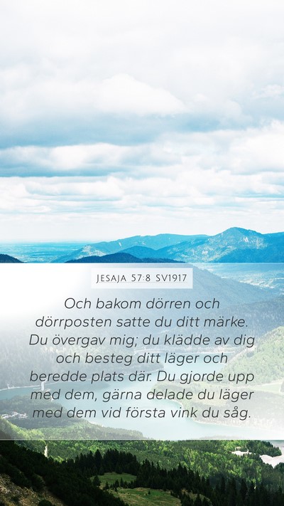 Jesaja 57:8 SV1917 Bible Verse Image