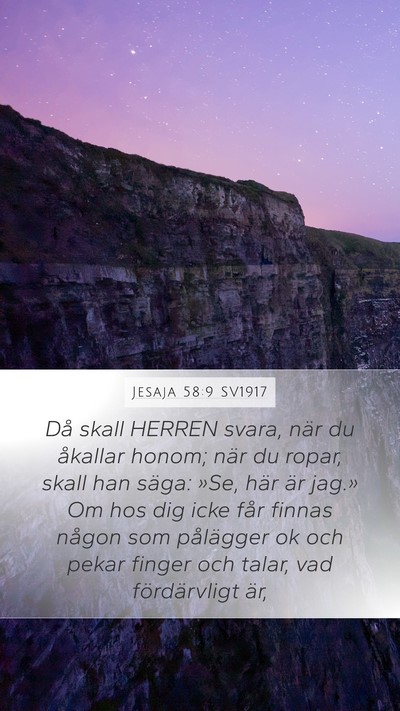 Jesaja 58:9 SV1917 Bible Verse Image
