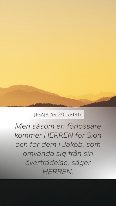 Jesaja 59:20 SV1917 Bible Verse Image