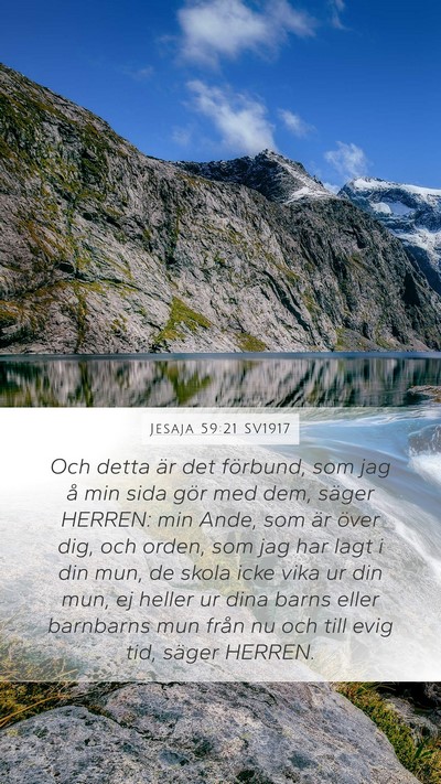 Jesaja 59:21 SV1917 Bible Verse Image