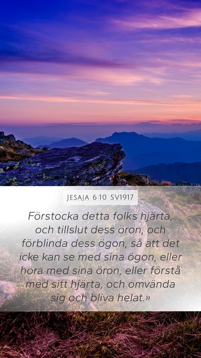 Jesaja 6:10 SV1917 Bible Verse Image