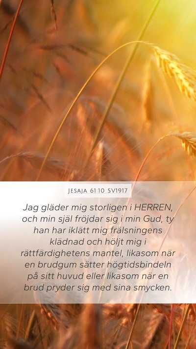 Jesaja 61:10 SV1917 Bible Verse Image