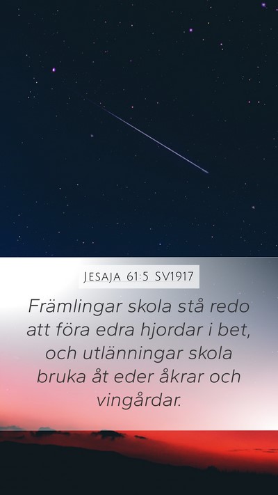 Jesaja 61:5 SV1917 Bible Verse Image