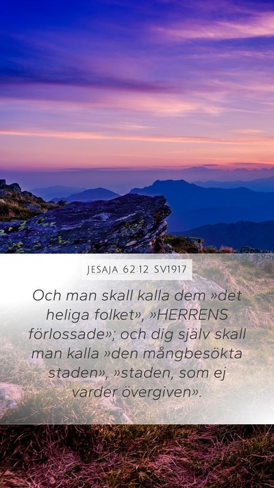 Jesaja 62:12 SV1917 Bible Verse Image