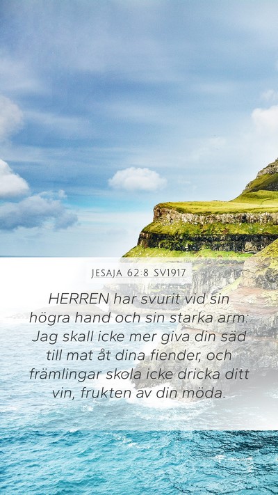 Jesaja 62:8 SV1917 Bible Verse Image