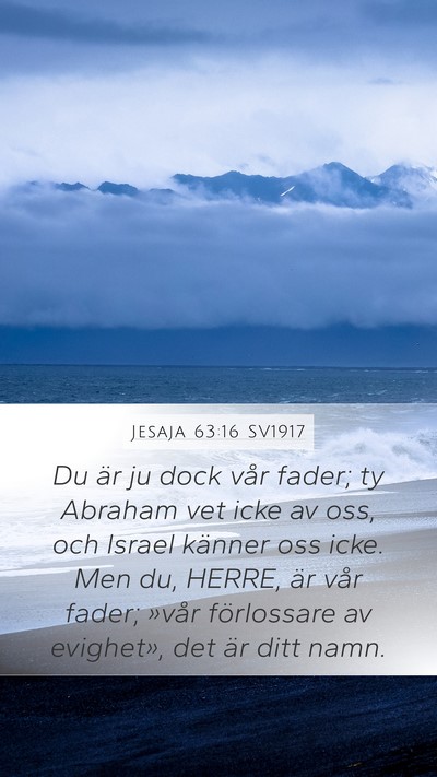 Jesaja 63:16 SV1917 Bible Verse Image