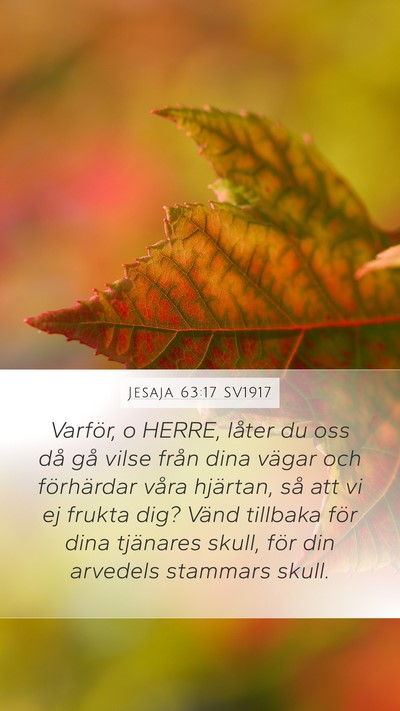 Jesaja 63:17 SV1917 Bible Verse Image