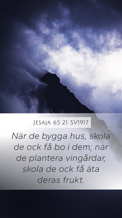 Jesaja 65:21 SV1917 Bible Verse Image
