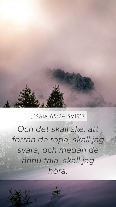 Jesaja 65:24 SV1917 Bible Verse Image