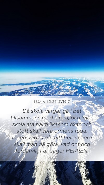 Jesaja 65:25 SV1917 Bible Verse Image