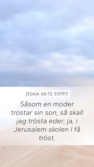 Jesaja 66:13 SV1917 Bible Verse Image
