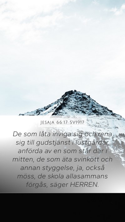 Jesaja 66:17 SV1917 Bible Verse Image