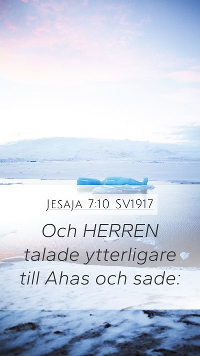 Jesaja 7:10 SV1917 Bible Verse Image