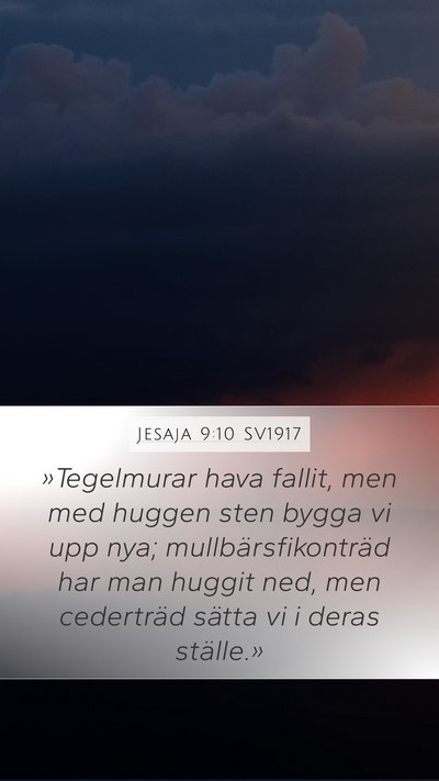 Jesaja 9:10 SV1917 Bible Verse Image