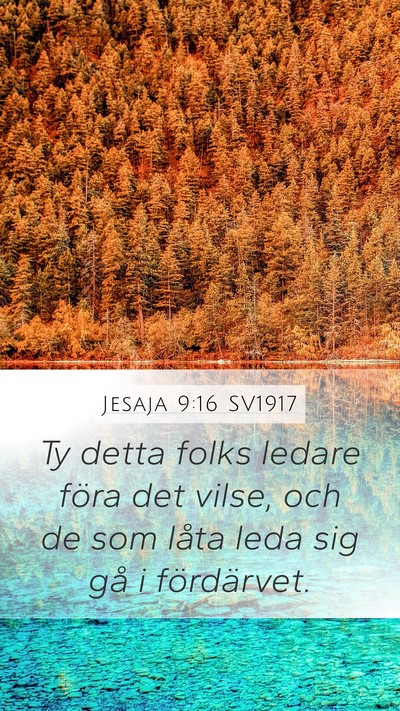 Jesaja 9:16 SV1917 Bible Verse Image