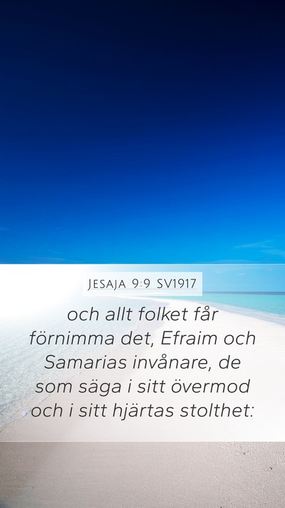Jesaja 9:9 SV1917 Bible Verse Image