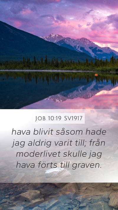 Job 10:19 SV1917 Mobile Phone Wallpaper - hava blivit såsom hade jag aldrig varit till; - Mobile Bible Verse Wallpaper