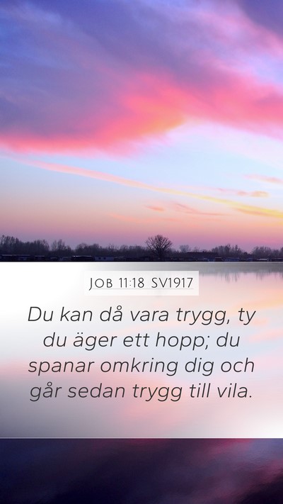 Job 11:18 SV1917 Bible Verse Image