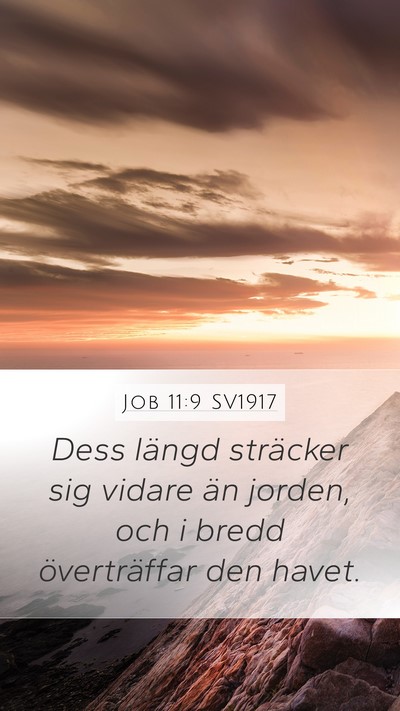 Job 11:9 SV1917 Bible Verse Image