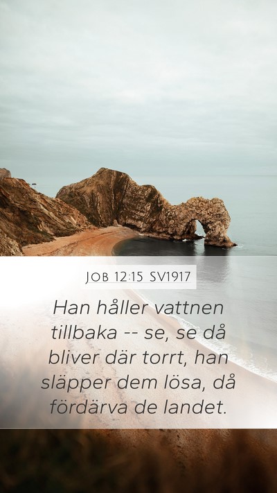 Job 12:15 SV1917 Bible Verse Image