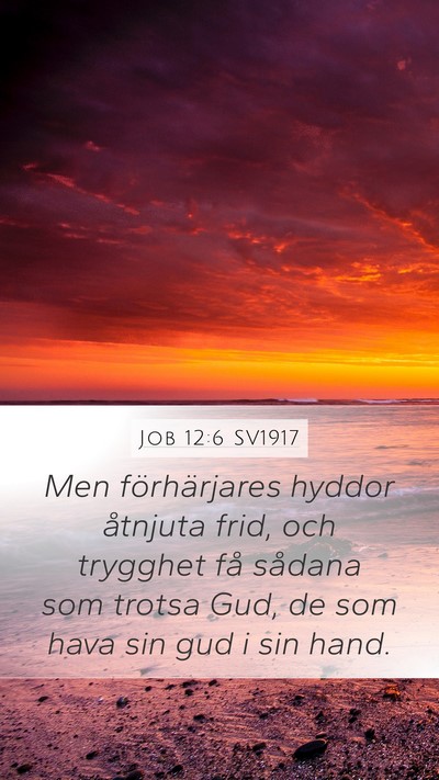 Job 12:6 SV1917 Bible Verse Image