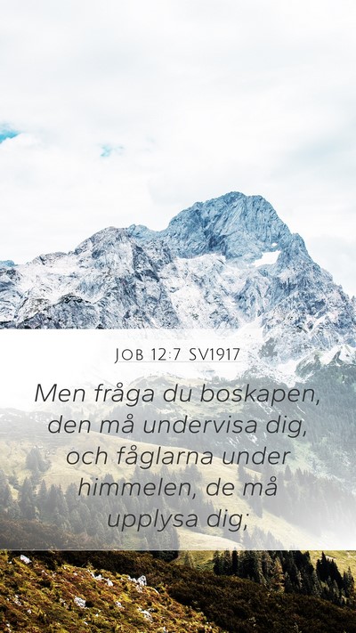 Job 12:7 SV1917 Bible Verse Image