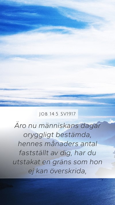 Job 14:5 SV1917 Bible Verse Image