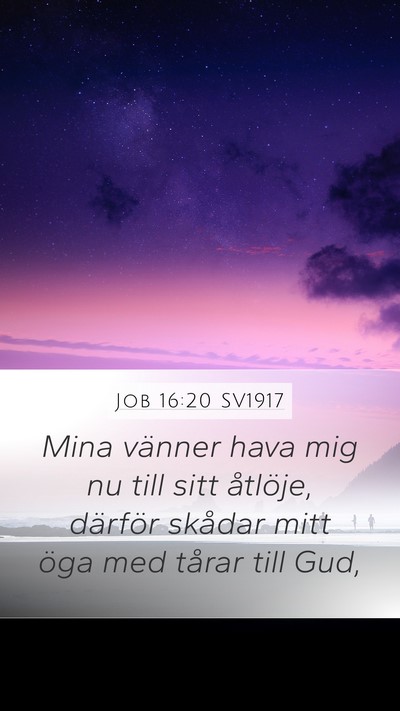 Job 16:20 SV1917 Bible Verse Image