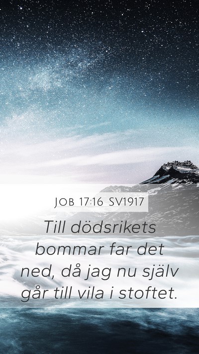 Job 17:16 SV1917 Bible Verse Image