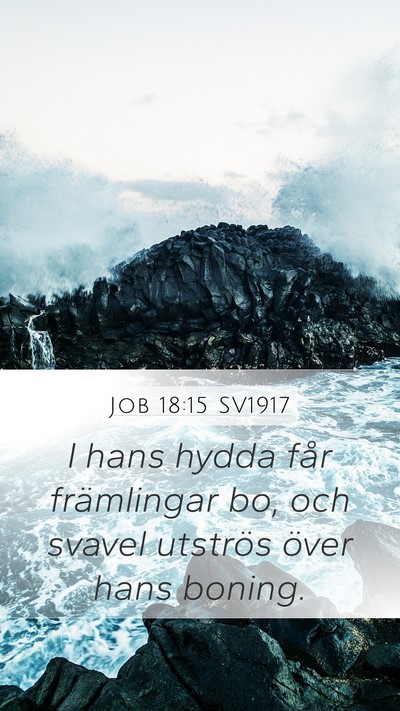 Job 18:15 SV1917 Bible Verse Image