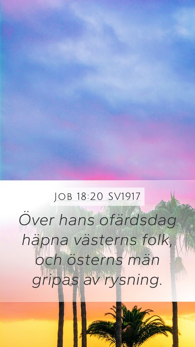 Job 18:20 SV1917 Bible Verse Image