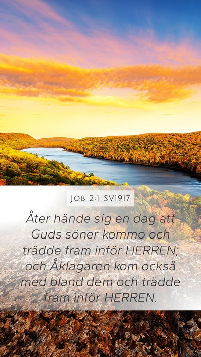 Job 2:1 SV1917 Bible Verse Image