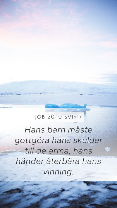 Job 20:10 SV1917 Bible Verse Image