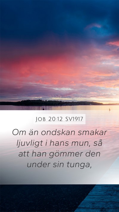 Job 20:12 SV1917 Bible Verse Image