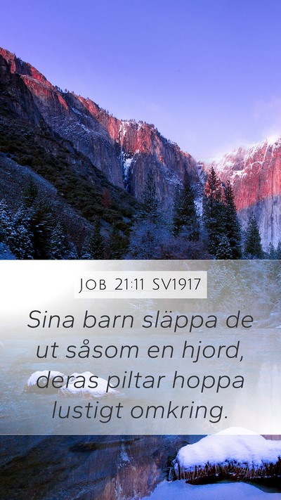 Job 21:11 SV1917 Bible Verse Image