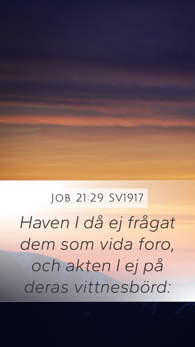 Job 21:29 SV1917 Bible Verse Image