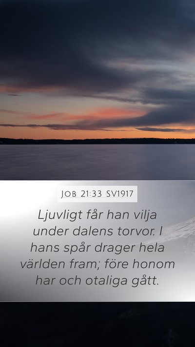 Job 21:33 SV1917 Bible Verse Image