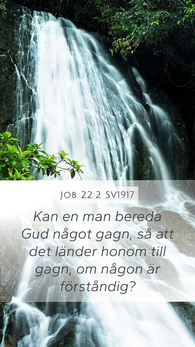 Job 22:2 SV1917 Bible Verse Image