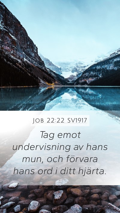 Job 22:22 SV1917 Bible Verse Image