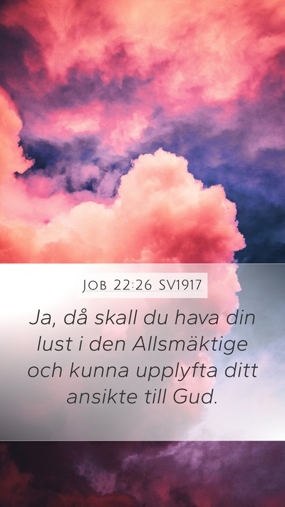 Job 22:26 SV1917 Bible Verse Image