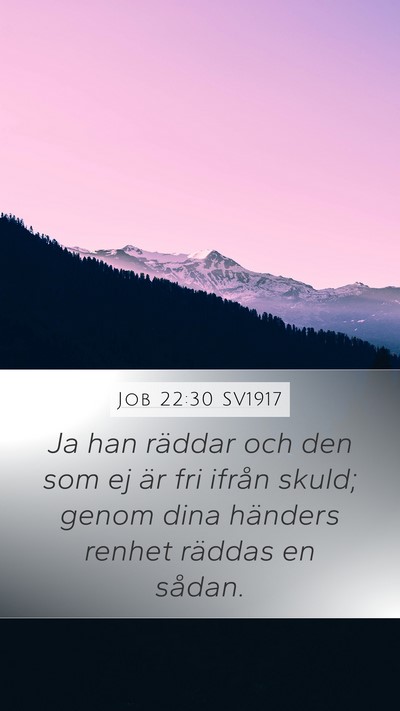 Job 22:30 SV1917 Bible Verse Image