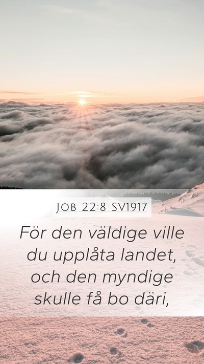 Job 22:8 SV1917 Bible Verse Image