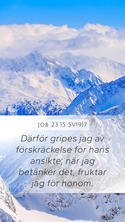 Job 23:15 SV1917 Bible Verse Image