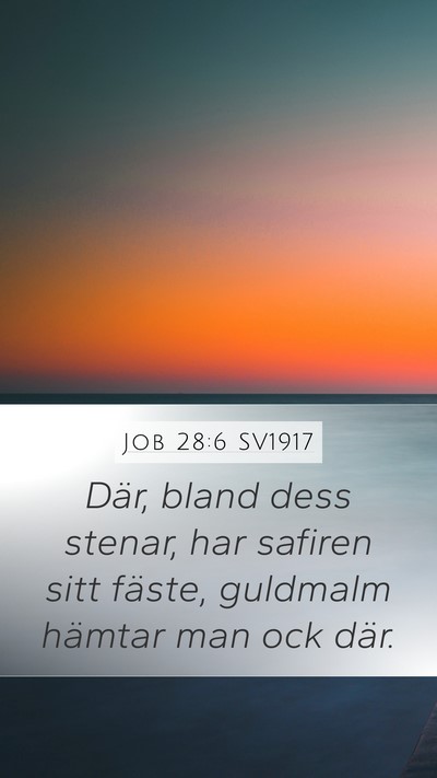 Job 28:6 SV1917 Bible Verse Image