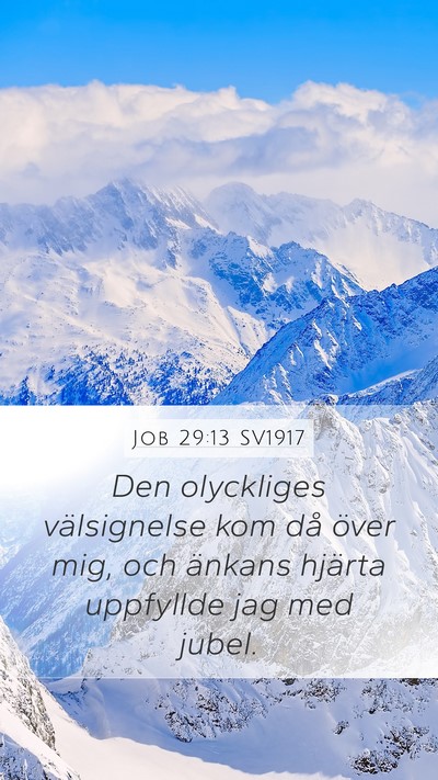 Job 29:13 SV1917 Bible Verse Image