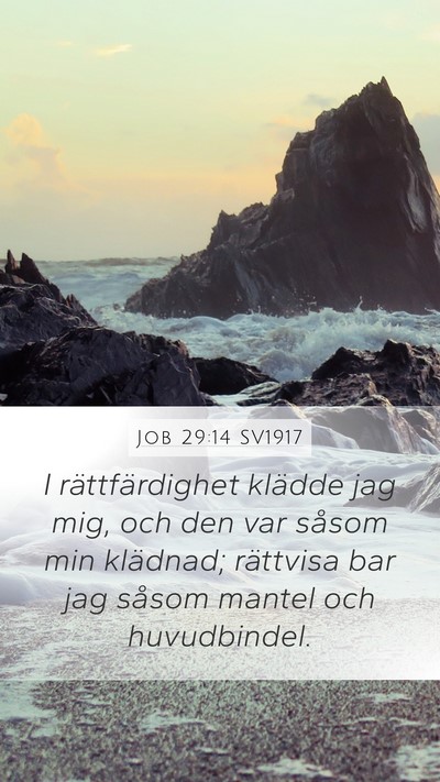 Job 29:14 SV1917 Bible Verse Image