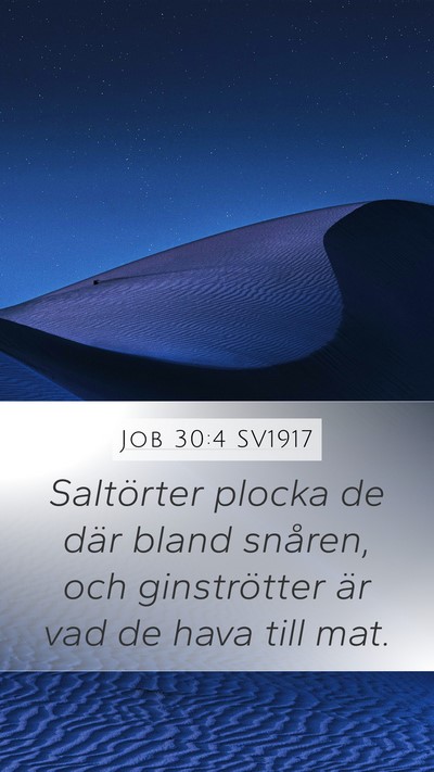Job 30:4 SV1917 Mobile Phone Wallpaper - Saltörter plocka de där bland snåren, och - Mobile Bible Verse Wallpaper